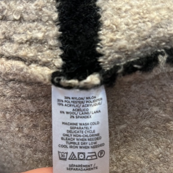 LOFT NWT collared sweater size medium tan with black stripes size medium - Picture 7 of 8